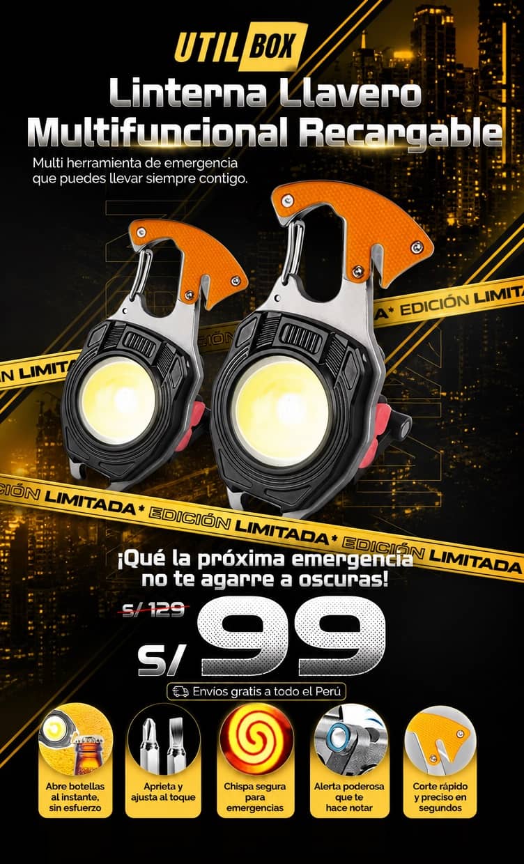 Linterna Llavero Multifuncion
