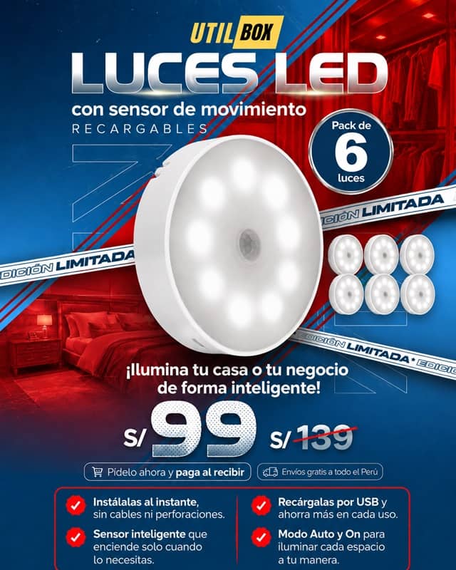 Luces LED con sensor de movimiento